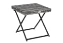 Outsunny Klapptisch Grau Polyrattan 40x40x40 cm Bild 1