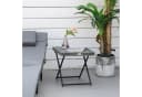 Outsunny Klapptisch Grau Polyrattan 40x40x40 cm Bild 2