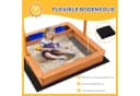 Outsunny Sandkasten mit Abdeckung Dach, Sandmuschel, 1-tlg., Sandkiste, Gelb Bild 5