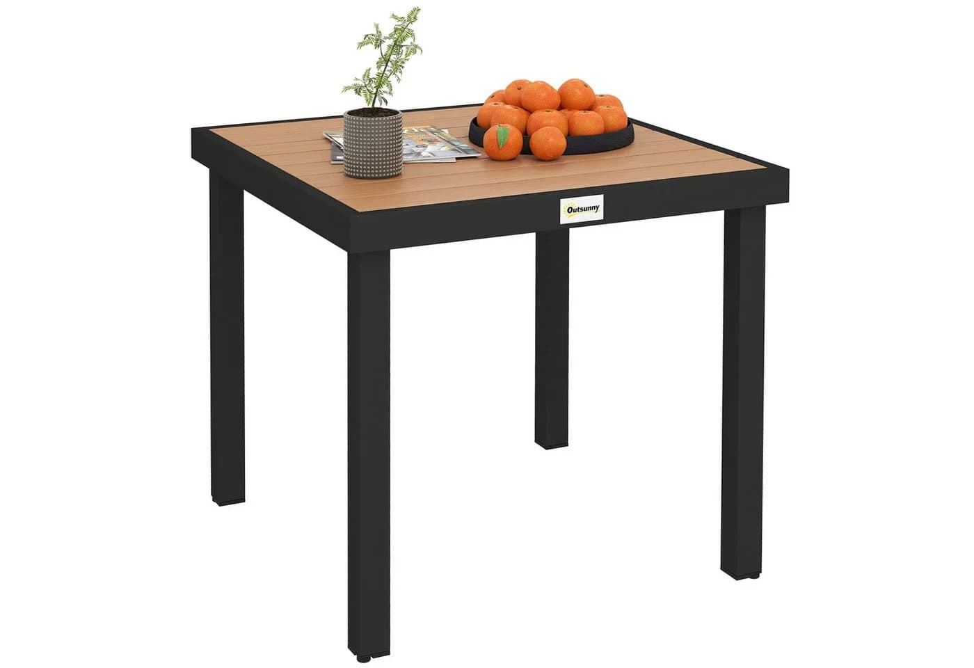 Outsunny Gartentisch Aluminium Kunststoff