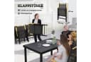 Outsunny Garten-Essgruppe 7-tlg. Klappbar Schwarz Bild 5