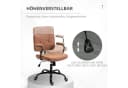 Vinsetto Bürostuhl mit Rollen und Wippfunktion, Braun Kunstleder Bild 4