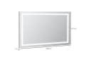 Kleankin LED Badspiegel Silber Touchschalter IP44 Bild 3