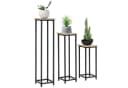 Outsunny Blumenständer 3-tlg. Schwarz/Braun Industriedesign Bild 1