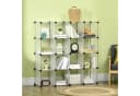HOMCOM Kommode DIY Regalsystem mit 16 Würfeln Kunststoff Stahl Weiß Bild 2