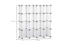 HOMCOM Kommode DIY Regalsystem mit 16 Würfeln Kunststoff Stahl Weiß Bild 3