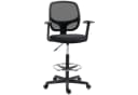Vinsetto Ergonomischer Bürostuhl Schwarz mit Mesh-Rückenlehne und Fußstütze Bild 1