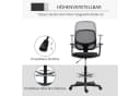 Vinsetto Ergonomischer Bürostuhl Schwarz mit Mesh-Rückenlehne und Fußstütze Bild 4