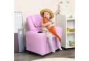 HOMCOM Kindersessel Rosa mit Liegefunktion und Becherhalter Bild 1