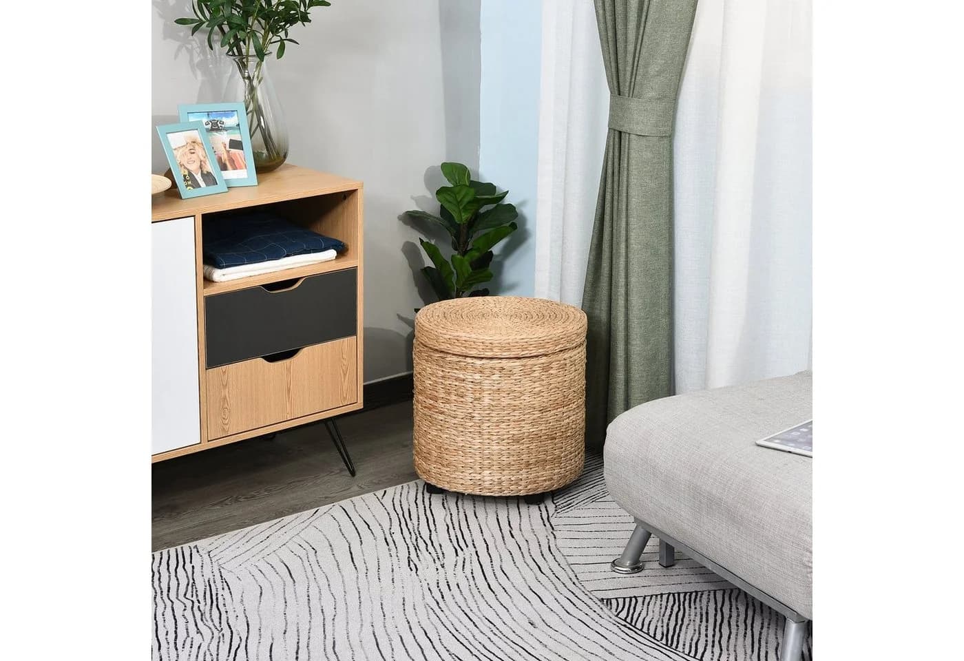 HOMCOM Fußhocker mit Stauraum Modern - Bild 3