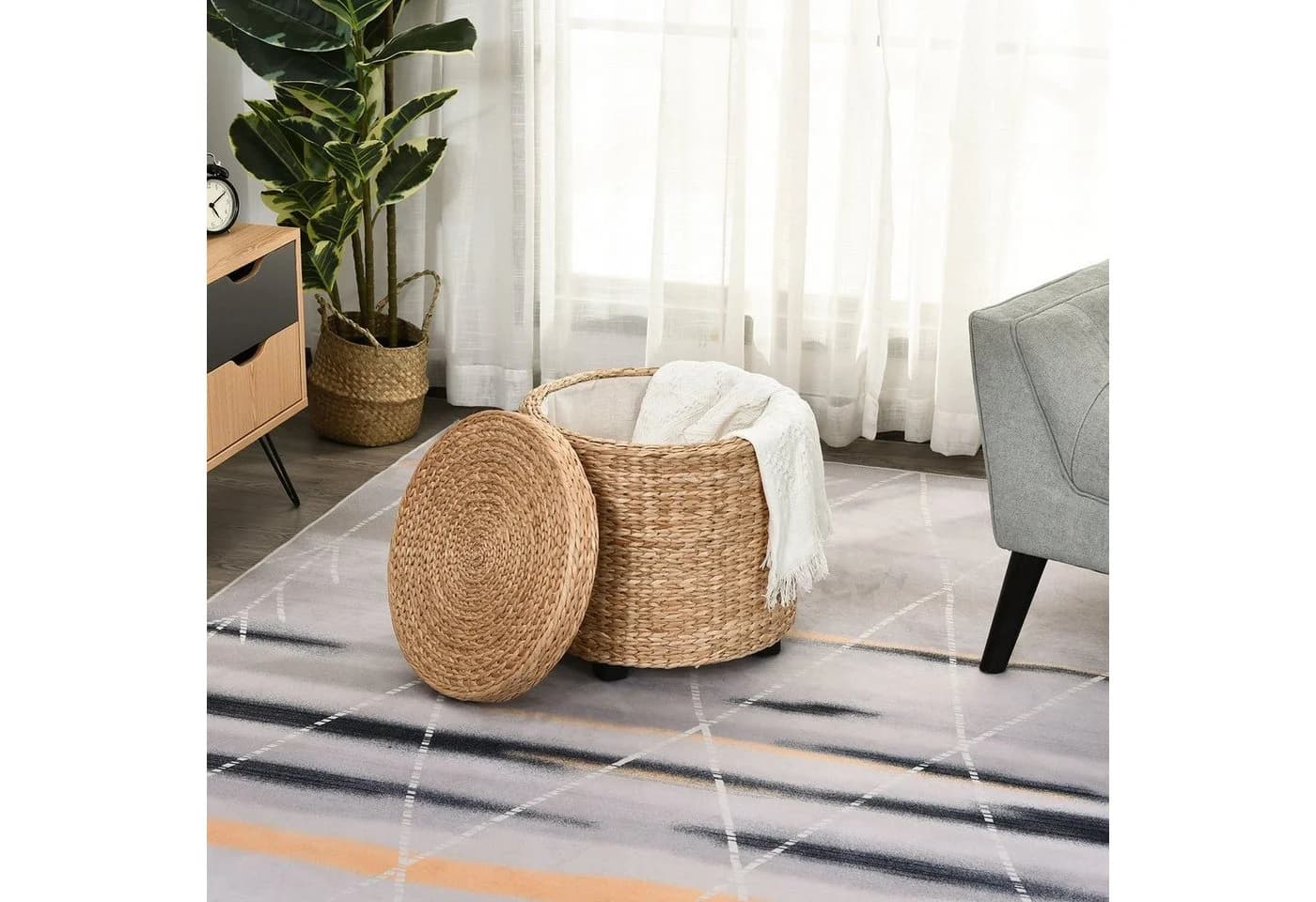HOMCOM Fußhocker mit Stauraum Modern - Bild 4