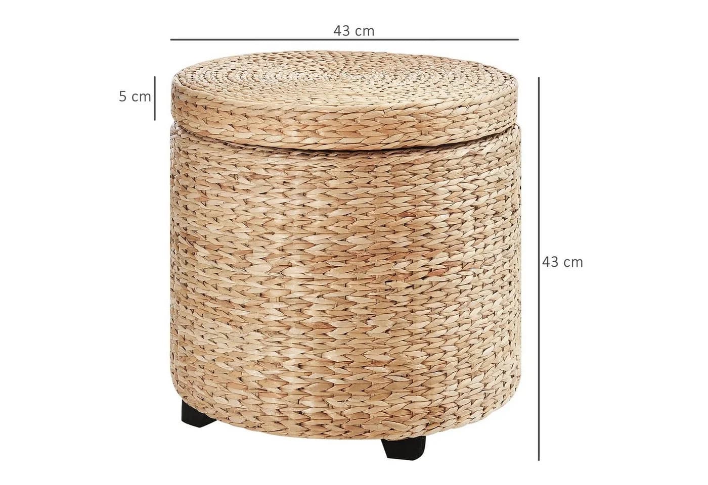 HOMCOM Fußhocker mit Stauraum Modern - Bild 5