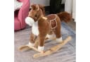 HOMCOM Schaukeltier Baby Pferd mit Tiergeräusche Spielzeug Haltegriffe Bild 1