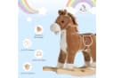 HOMCOM Schaukeltier Baby Pferd mit Tiergeräusche Spielzeug Haltegriffe Bild 4