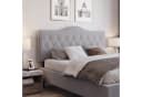 HOMCOM Polsterkopfteil Grau Samt 185x134 cm Bild 1