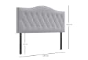 HOMCOM Polsterkopfteil Grau Samt 185x134 cm Bild 3