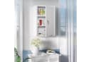 Kleankin Medizinschrank Weiß mit Schloss 3 Fächer Bild 2