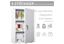 Kleankin Medizinschrank Weiß mit Schloss 3 Fächer Bild 5