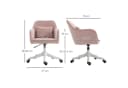 Vinsetto Schreibtischstuhl Rosa mit Vibrationsmassage und USB-Ladeanschluss Bild 3