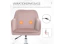 Vinsetto Schreibtischstuhl Rosa mit Vibrationsmassage und USB-Ladeanschluss Bild 4