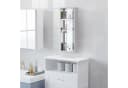 Kleankin Medizinschrank Silber mit Schloss und 3 Fächern Bild 2