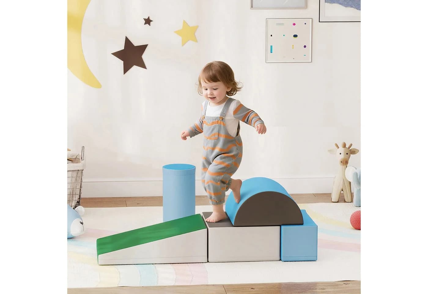HOMCOM Bauklötze Bunt Schaumstoff für Kinder 1-3 Jahre