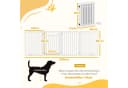 PawHut Hundegitter 4-teilig faltbar weiß MDF Bild 3