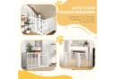 PawHut Hundegitter 4-teilig faltbar weiß MDF Bild 5