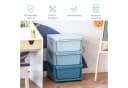 HOMCOM Spielzeugtruhe Blau mit 3 Schubladen Bild 4