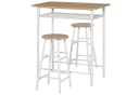 HOMCOM Bartisch Set 3-teilig mit Lagerregal Schwarz Bild 2