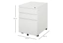 Vinsetto Rollcontainer Büroschrank 3 Schubladen Weiß Bild 3
