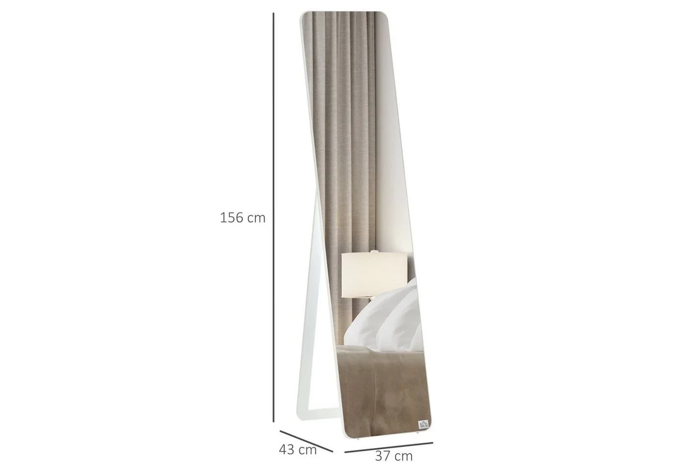 HOMCOM Ankleidespiegel Kiefernholz MDF Glas - Bild 3