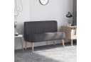 HOMCOM 2-Sitzer Sofa Dunkelgrau Leinen-Optik Holzrahmen Bild 2