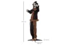 Outsunny Halloween Dekofigur Horror-Clown mit Bewegungsmelder und Sound Bild 3