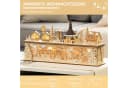 HOMCOM Weihnachtsdorf mit LED-Beleuchtung, Sperrholz, Beige Bild 4