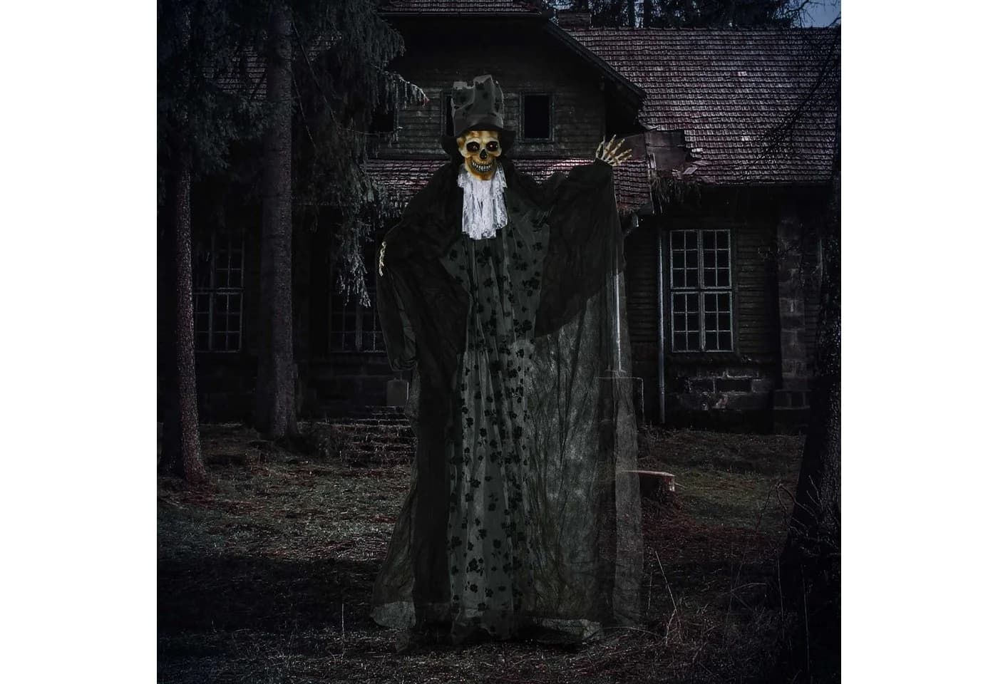 Outsunny Halloween-Dekofigur mit Bewegungsmelder, LED-Effekten und Sound
