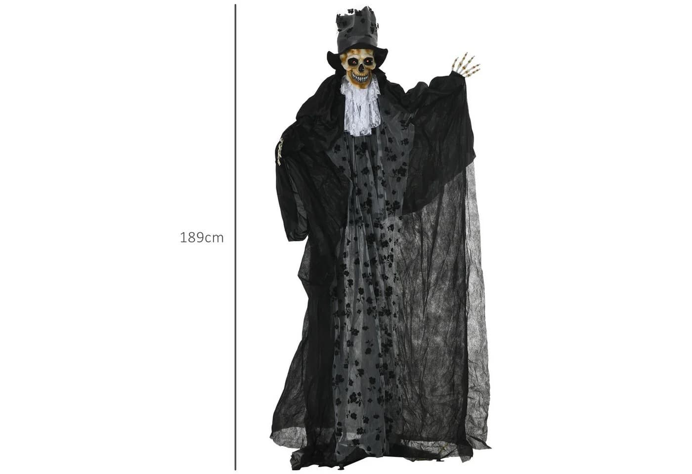 Outsunny Halloween-Dekofigur mit Bewegungsmelder, LED-Effekten und Sound - Bild 3