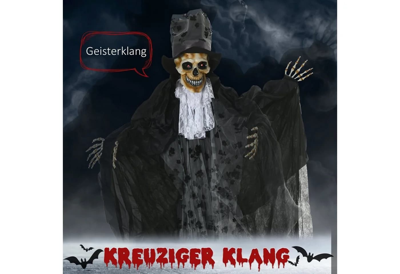 Outsunny Halloween-Dekofigur mit Bewegungsmelder, LED-Effekten und Sound - Bild 4