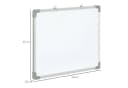 HOMCOM Magnettafel Whiteboard Weiß mit 4 Markern und 10 Magneten Bild 3