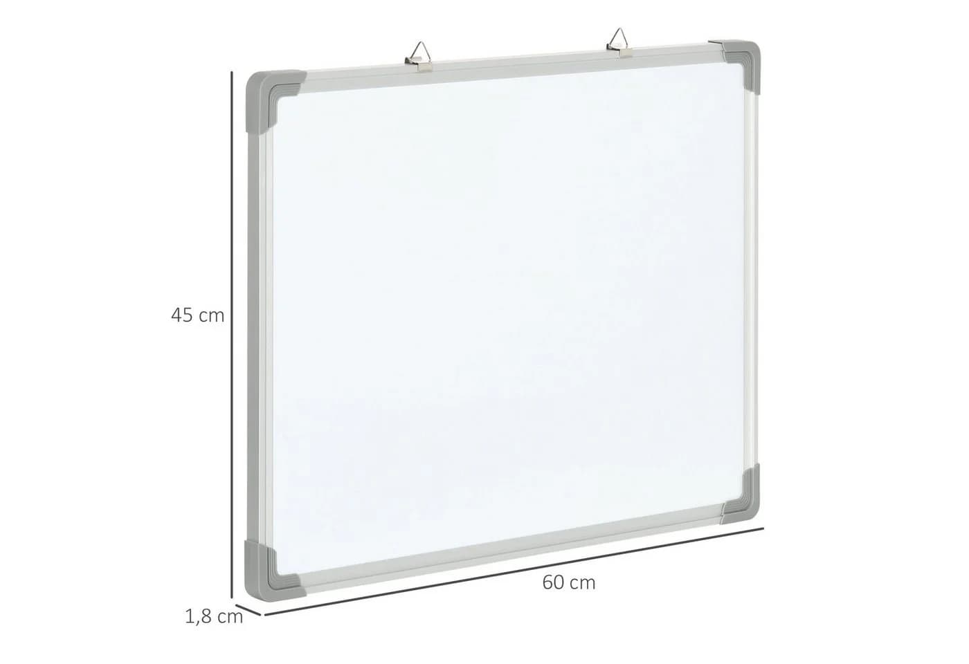 HOMCOM Magnettafel Whiteboard Weiß mit 4 Markern und 10 Magneten - Bild 3