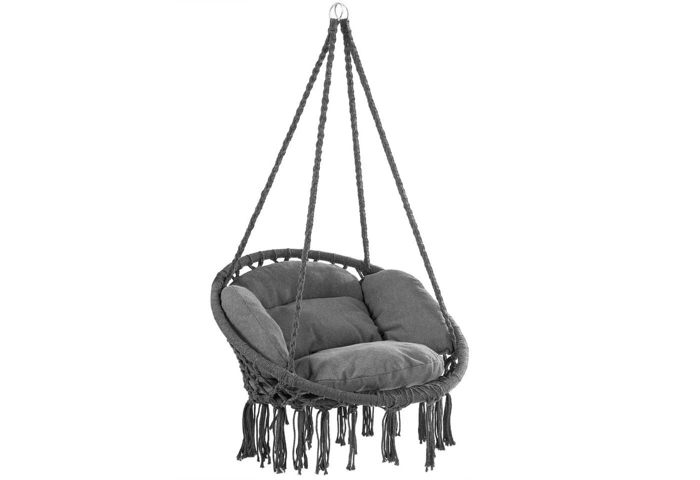 Detex Hängesessel 150kg belastbar weiche Kissen Boho-Design - Bild 2