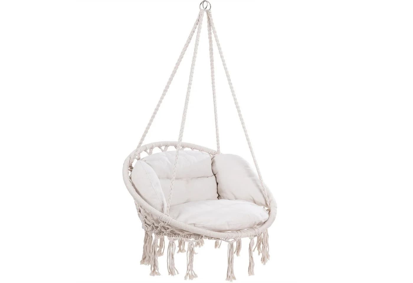 Detex Hängesessel 150kg belastbar weiche Kissen Boho-Design - Bild 2