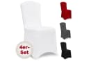 Detex Stuhlhussen 4er Set Stretch Hussen Weiß Hochzeit Stuhl Bezug Bild 2