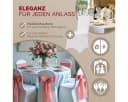 Detex Stuhlhussen 6er Set Weiß Stretch-Hussen Hochzeit Stuhlbezug Bild 1