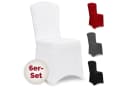 Detex Stuhlhussen 6er Set Weiß Stretch-Hussen Hochzeit Stuhlbezug Bild 2