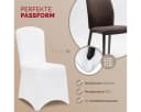 Detex Stuhlhussen 6er Set Weiß Stretch-Hussen Hochzeit Stuhlbezug Bild 4