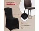 Detex Stuhlhussen 4er Set Stretch OEKO-TEX Schwarz Bild 4