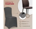 Detex Stuhlhussen 4er Set Stretch Hussen Grau Bild 4