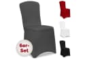 Detex Stuhlhussen 6er Set Stretch-Hussen Grau Bild 2