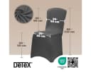 Detex Stuhlhussen 6er Set Stretch-Hussen Grau Bild 3